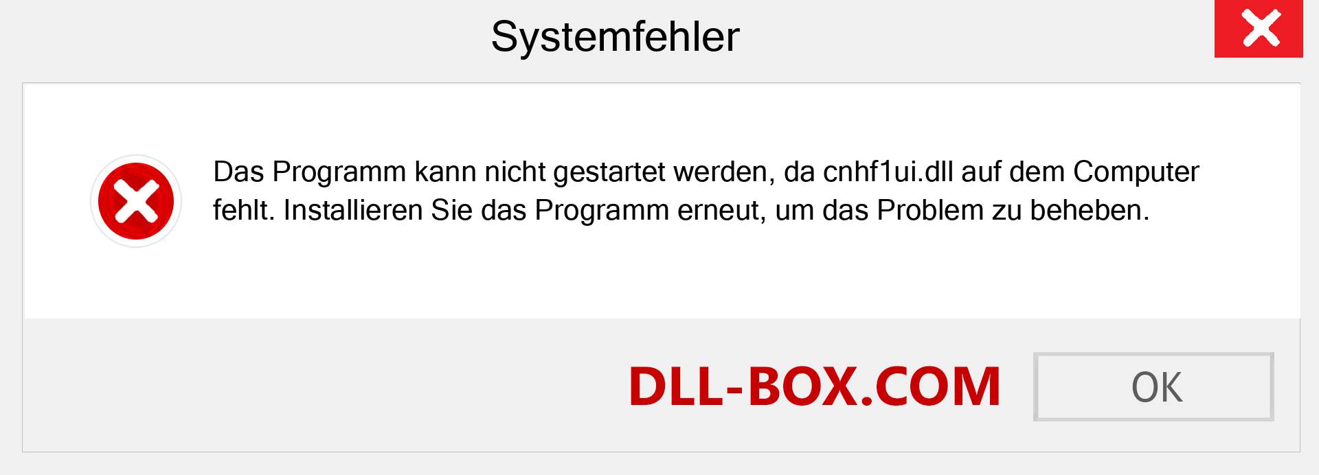 cnhf1ui.dll-Datei fehlt?. Download für Windows 7, 8, 10 - Fix cnhf1ui dll Missing Error unter Windows, Fotos, Bildern